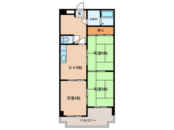 鹿乗グリーンハイツの物件間取画像